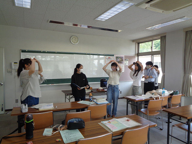 ジュニアリーダー6月定例会みんなでゲーム練習中
