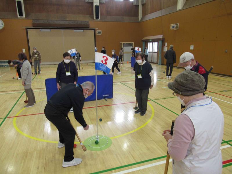 グラウンドゴルフのようす