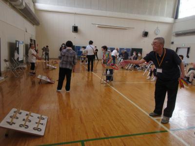輪投げ大会の様子