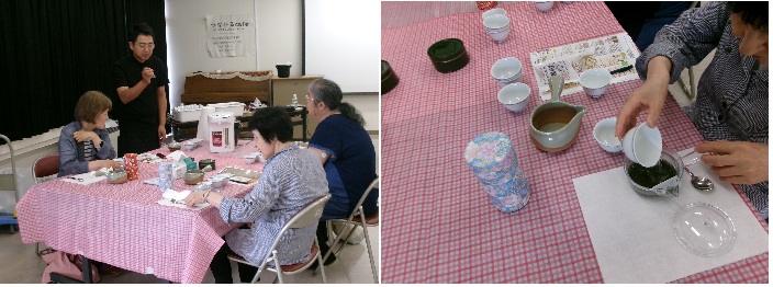 お茶の淹れ方様子