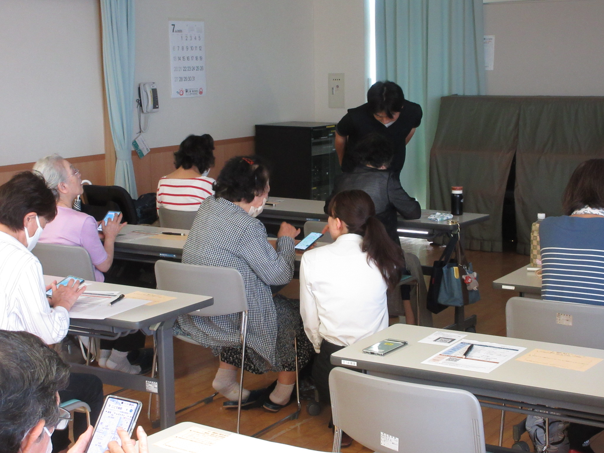 操作の練習中
