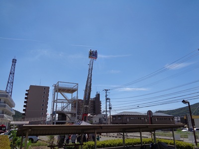 はしご車搭乗体験