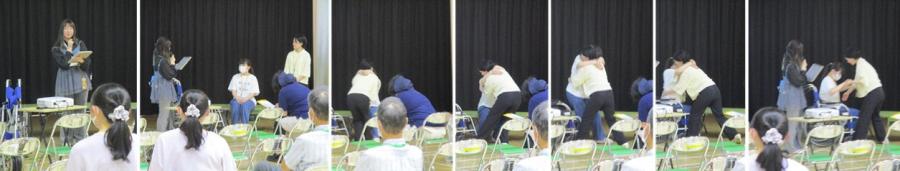 看護学生の模範実演