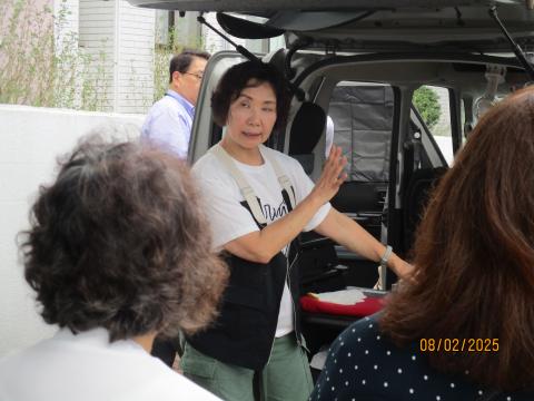車中泊設営について教えていただきました