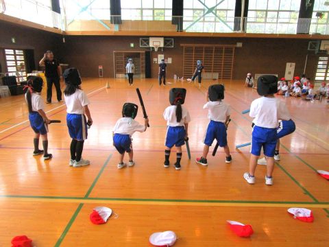秋保小学校スポーツチャンバラ体験