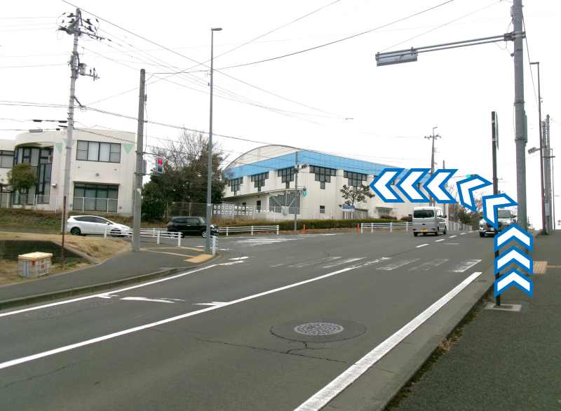 貝ケ森市民センターの周辺道路1