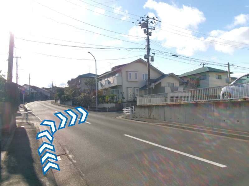 貝ケ森市民センターの周辺道路2