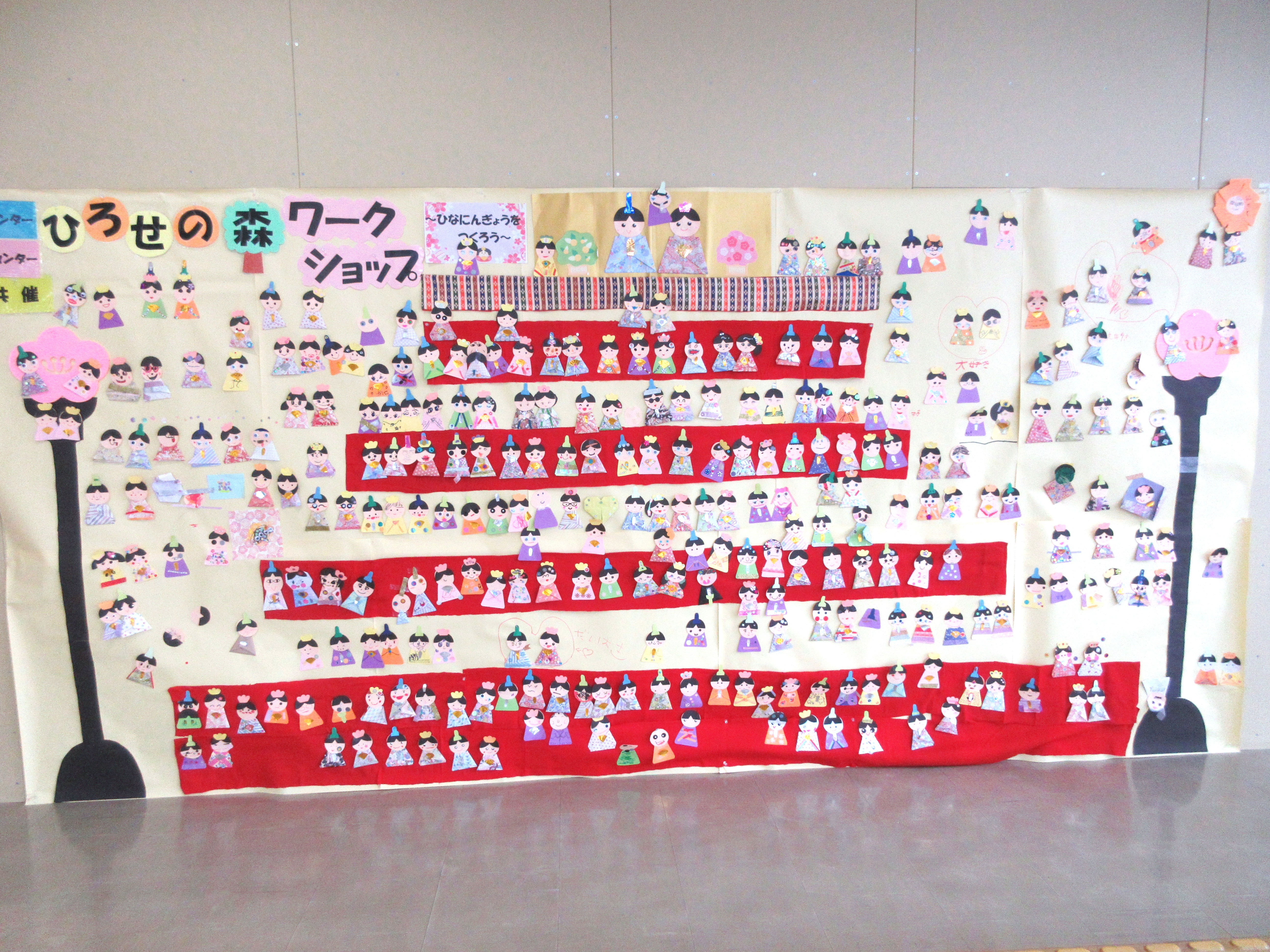 ひなにんぎょう工作の完成写真