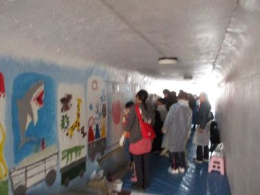 トンネル内の描画風景