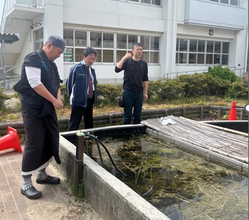 田子小学校ヒダマリノ池清掃作業