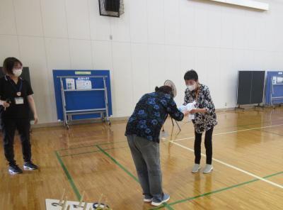 輪投げ表彰式の様子
