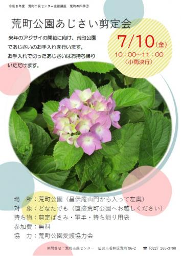 荒町公園あじさい剪定会