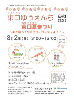 R8東口ゆうえんち東口夏まつりチラシ