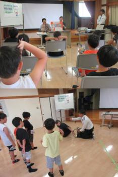 護身術を学んでいる様子