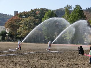 放水訓練の様子