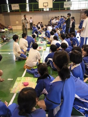 「君もプチレスキュー」鶴谷中学校2年生【共助】心肺蘇生・AED訓練