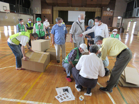 八本松地域合同防災訓練を実施しました。